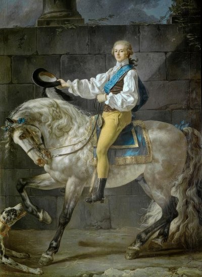Equestrian Portrait of Count Stanislaw Kostka Potocki by Jacques Louis David